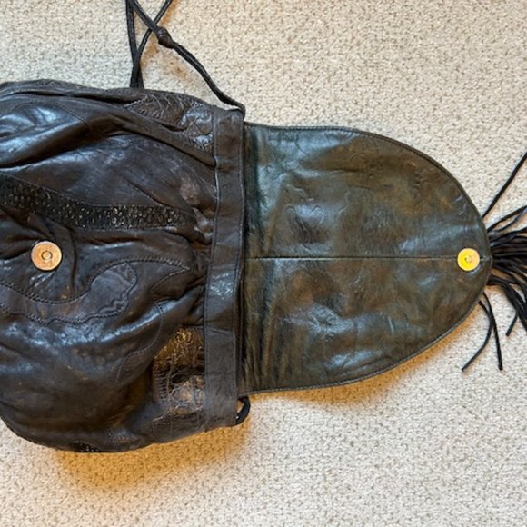 Vintage Viva of California Black Leather Purse - Picture 6 of 10